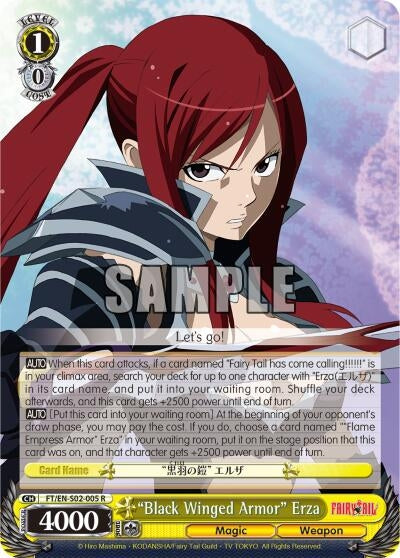 Image for "Black Winged Armor" Erza (Fairy Tail ver.E) (FT/EN-S02-005 R) - Weiss Schwarz