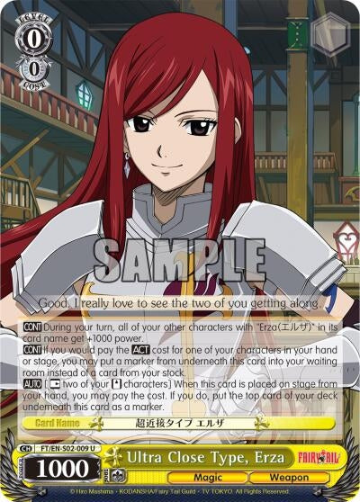 Image for Ultra Close Type, Erza (Fairy Tail ver.E) (FT/EN-S02-009 U) - Weiss Schwarz