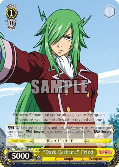 Image for "Dark Ecriture" Fried (Fairy Tail ver.E) (FT/EN-S02-022 C) - Weiss Schwarz