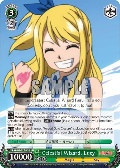 Image for Celestial Wizard, Lucy (Fairy Tail ver.E) (FT/EN-S02-030 RR) - Weiss Schwarz