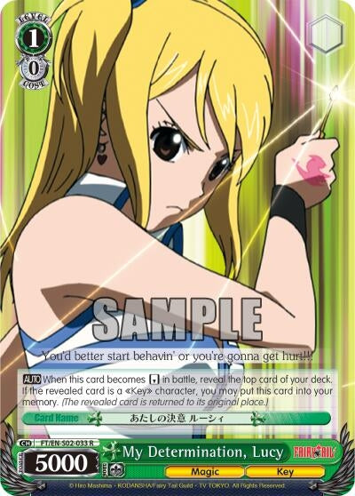 Image for My Determination, Lucy (Fairy Tail ver.E) (FT/EN-S02-033 R) - Weiss Schwarz