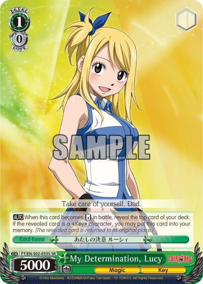 Image for My Determination, Lucy (SR) (Fairy Tail ver.E) (FT/EN-S02-033S SR) - Weiss Schwarz