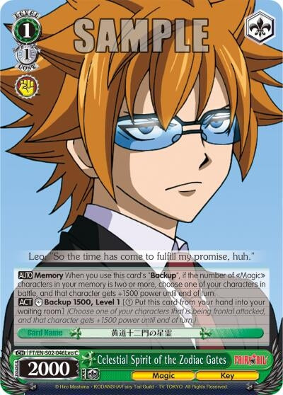 Image for Celestial Spirit of the Zodiac Gates (Leo) (Fairy Tail ver.E) (FT/EN-S02-046Leo C) - Weiss Schwarz