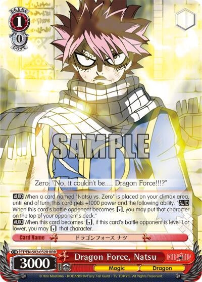 Image for Dragon Force, Natsu (RRR) (Fairy Tail ver.E) (FT/EN-S02-052R RRR) - Weiss Schwarz