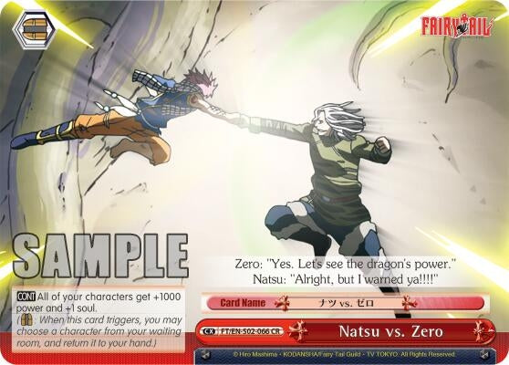 Image for Natsu vs. Zero (Fairy Tail ver.E) (FT/EN-S02-066 CR) - Weiss Schwarz