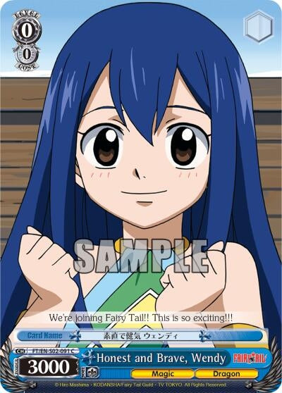 Image for Honest and Brave, Wendy (Fairy Tail ver.E) (FT/EN-S02-091 C) - Weiss Schwarz