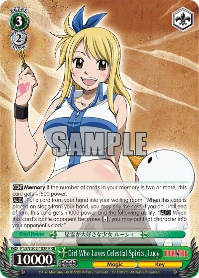 Image for Girl Who Loves Celestial Spirits, Lucy (RRR) (Fairy Tail ver.E) (FT/EN-S02-102R RRR) - Weiss Schwarz