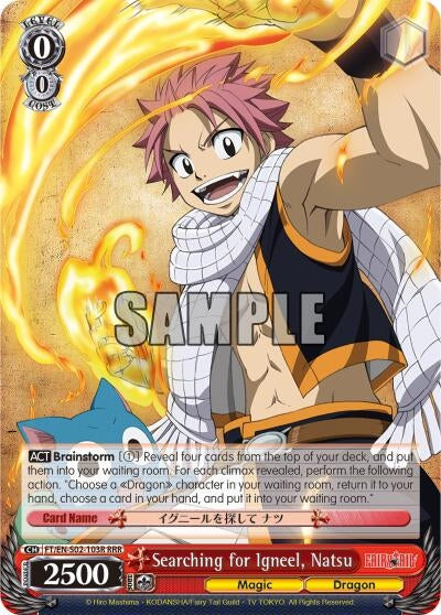 Image for Searching for Igneel, Natsu (RRR) (Fairy Tail ver.E) (FT/EN-S02-103R RRR) - Weiss Schwarz
