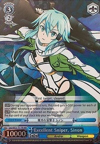 Image for Excellent Sniper, Sinon (RRR) (Sword Art Online II) (SAO/SE23-TE17R RRR) - Weiss Schwarz