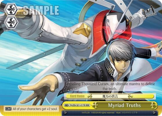 Image for Myriad Truths (RRR) (Persona 4 ver.E) (P4/EN-S01-017R RRR) - Weiss Schwarz