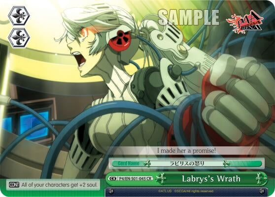 Image for Labrys's Wrath (Persona 4 ver.E) (P4/EN-S01-045 CR) - Weiss Schwarz