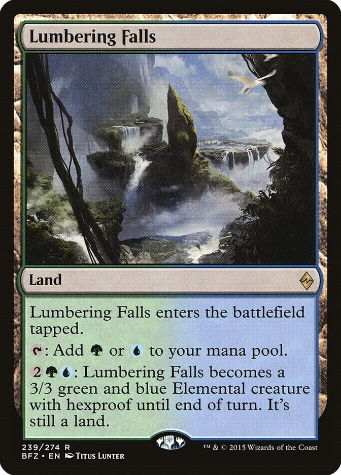 Image for Lumbering Falls (Battle for Zendikar) (239) - Magic: The Gathering