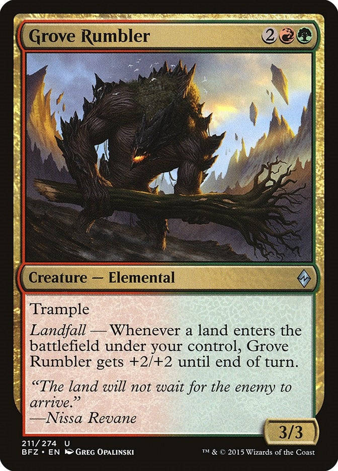 Image for Grove Rumbler (Battle for Zendikar) (211) - Magic: The Gathering
