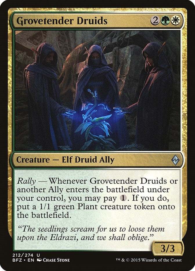 Image for Grovetender Druids (Battle for Zendikar) (212) - Magic: The Gathering