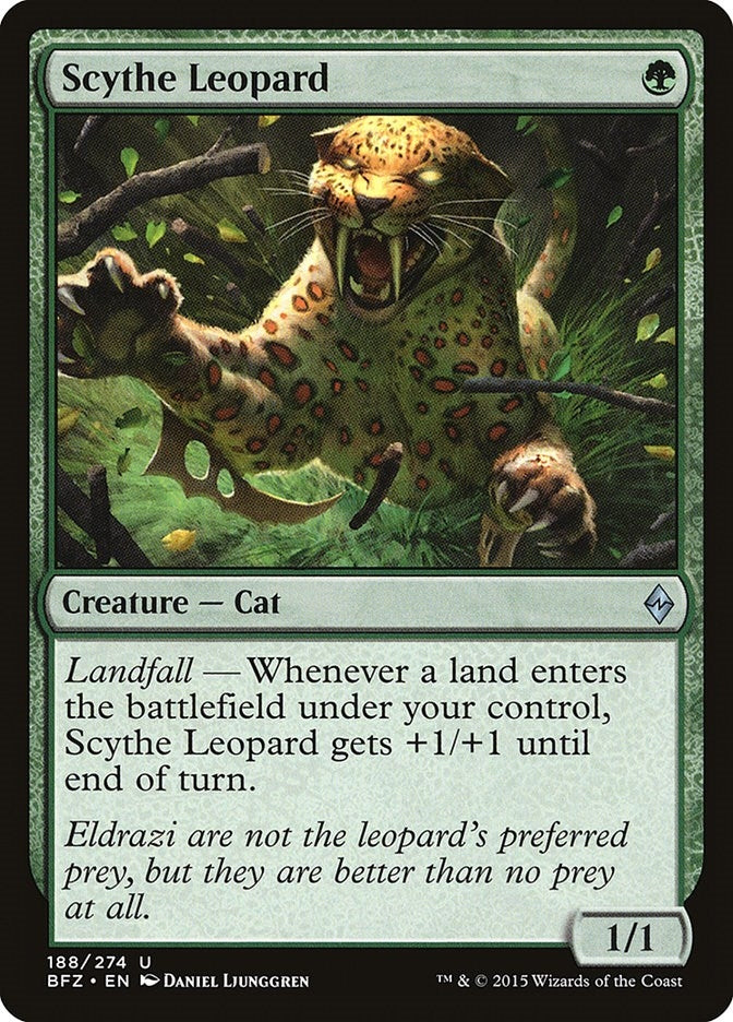 Image for Scythe Leopard (Battle for Zendikar) (188) - Magic: The Gathering