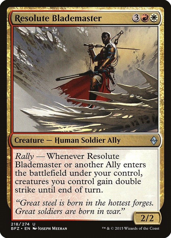 Image for Resolute Blademaster (Battle for Zendikar) (218) - Magic: The Gathering
