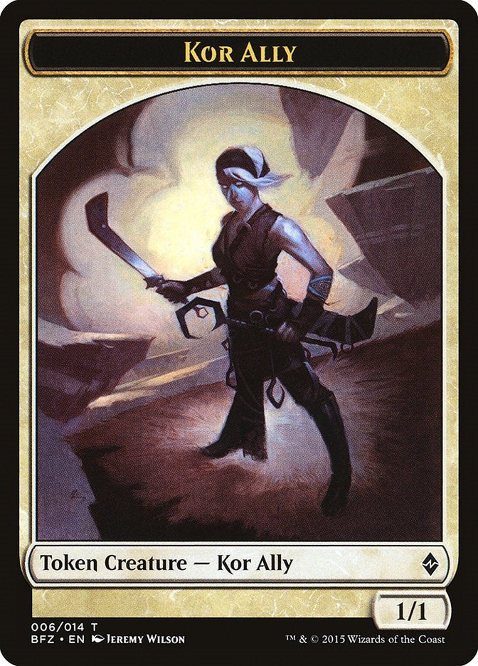 Image for Kor Ally Token (Battle for Zendikar) (6) - Magic: The Gathering
