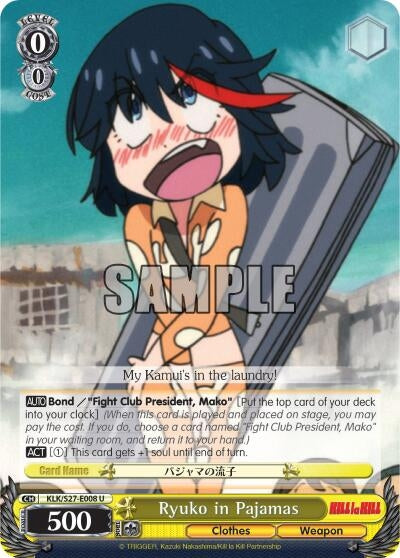 Image for Ryuko in Pajamas (KILL la KILL) (KLK/S27-E008 U) - Weiss Schwarz