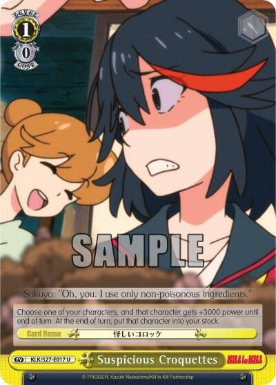 Image for Suspicious Croquettes (KILL la KILL) (KLK/S27-E017 U) - Weiss Schwarz