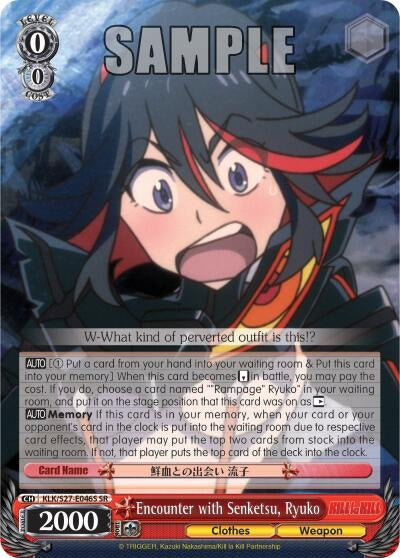 Image for Encounter with Senketsu, Ryuko (SR) (KILL la KILL) (KLK/S27-E046S SR) - Weiss Schwarz