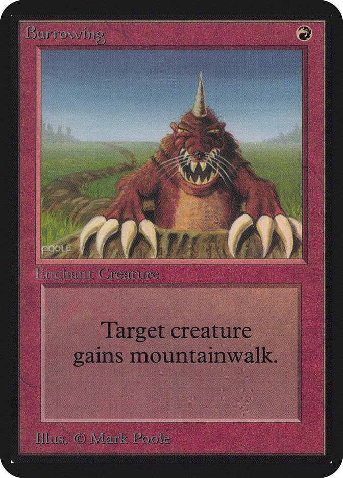 Image for Burrowing (Alpha Edition) - Magic: The Gathering
