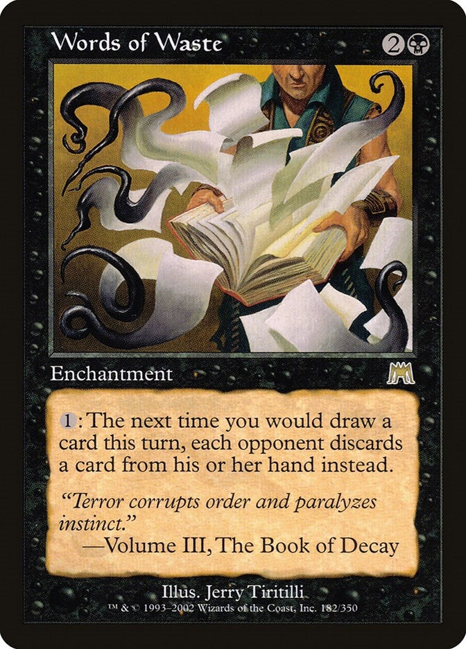 Image for Words of Waste (Onslaught) (182) - Magic: The Gathering