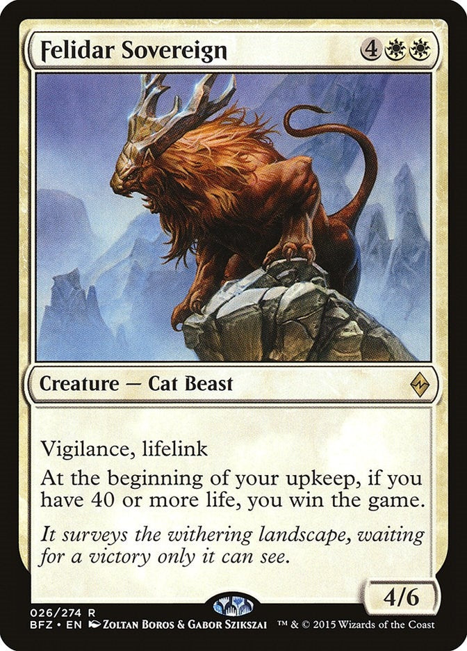 Image for Felidar Sovereign (Battle for Zendikar) (26) - Magic: The Gathering