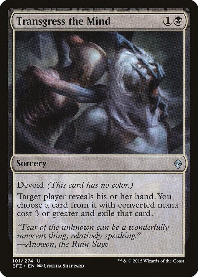 Image for Transgress the Mind (Battle for Zendikar) (101) - Magic: The Gathering