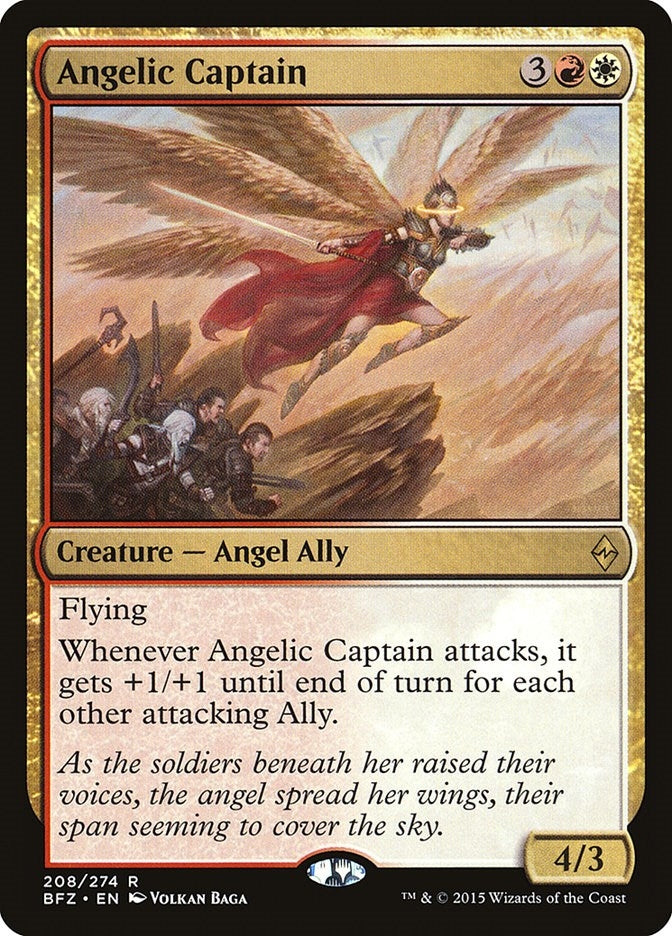 Image for Angelic Captain (Battle for Zendikar) (208) - Magic: The Gathering