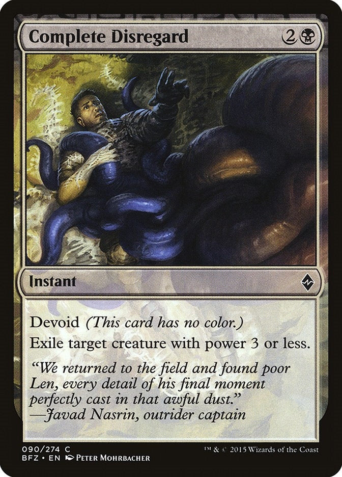 Image for Complete Disregard (Battle for Zendikar) (90) - Magic: The Gathering