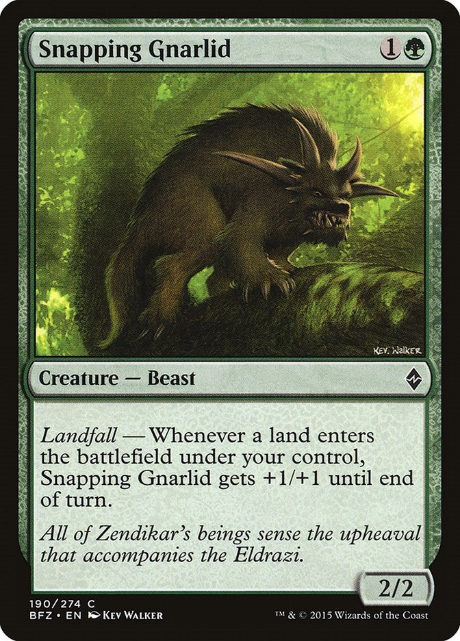 Image for Snapping Gnarlid (Battle for Zendikar) (190) - Magic: The Gathering