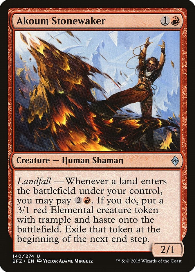 Image for Akoum Stonewaker (Battle for Zendikar) (140) - Magic: The Gathering