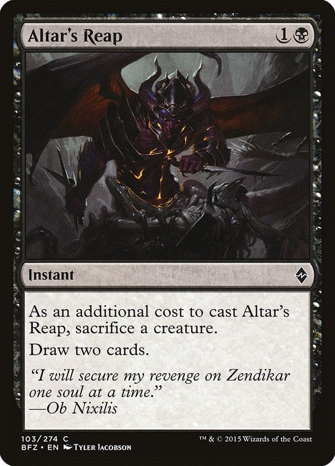 Image for Altar's Reap (Battle for Zendikar) (103) - Magic: The Gathering