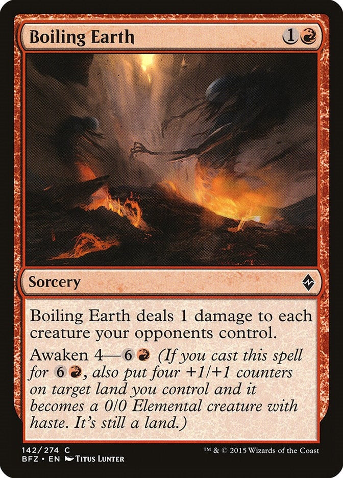 Image for Boiling Earth (Battle for Zendikar) (142) - Magic: The Gathering