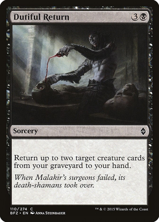 Image for Dutiful Return (Battle for Zendikar) (110) - Magic: The Gathering
