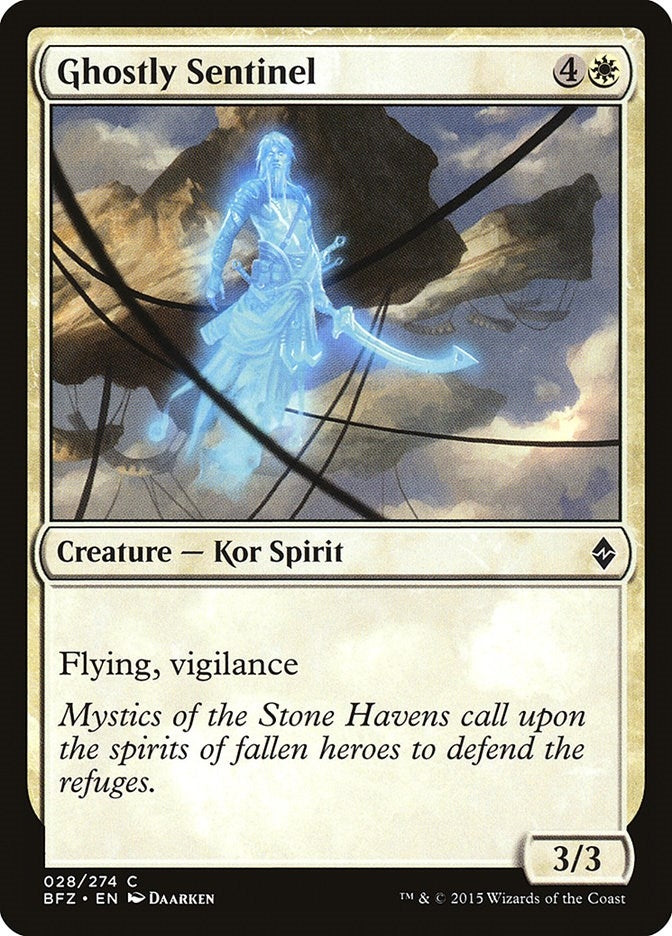 Image for Ghostly Sentinel (Battle for Zendikar) (28) - Magic: The Gathering
