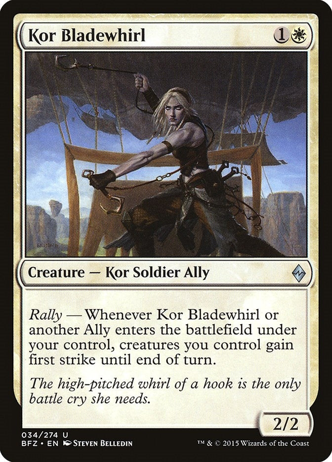 Image for Kor Bladewhirl (Battle for Zendikar) (34) - Magic: The Gathering