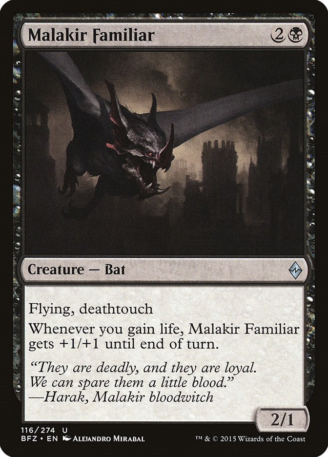 Image for Malakir Familiar (Battle for Zendikar) (116) - Magic: The Gathering