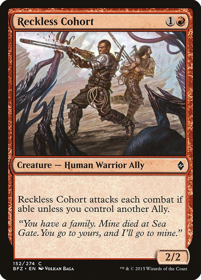 Image for Reckless Cohort (Battle for Zendikar) (152) - Magic: The Gathering