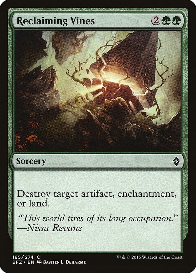 Image for Reclaiming Vines (Battle for Zendikar) (185) - Magic: The Gathering