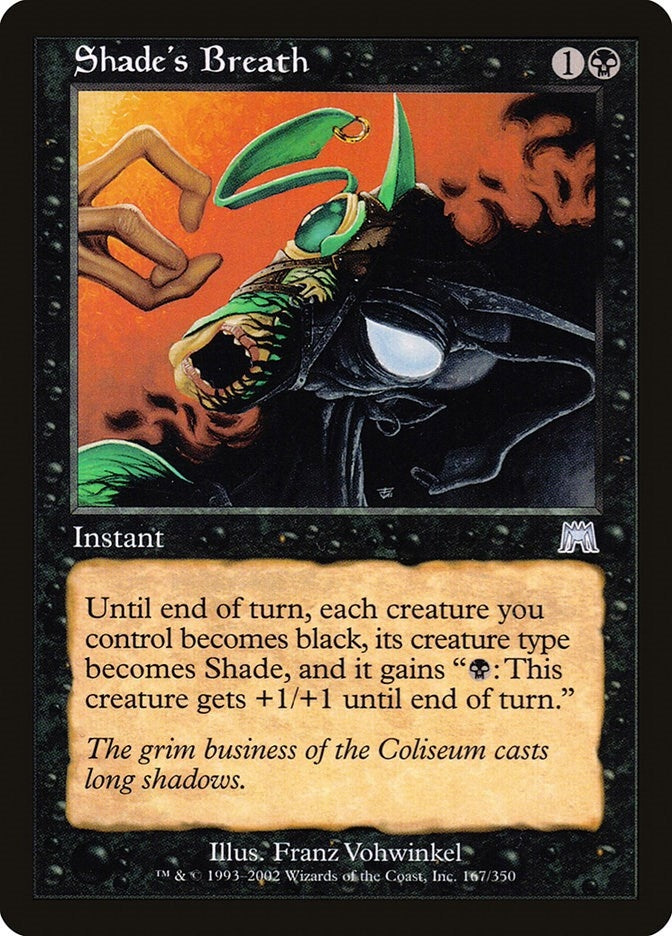 Image for Shade's Breath (Onslaught) (167) - Magic: The Gathering