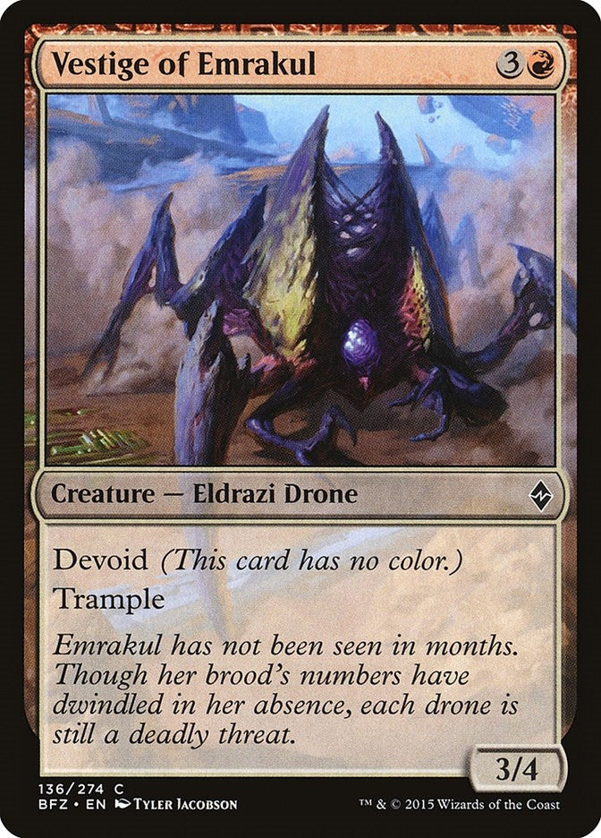 Image for Vestige of Emrakul (Battle for Zendikar) (136) - Magic: The Gathering