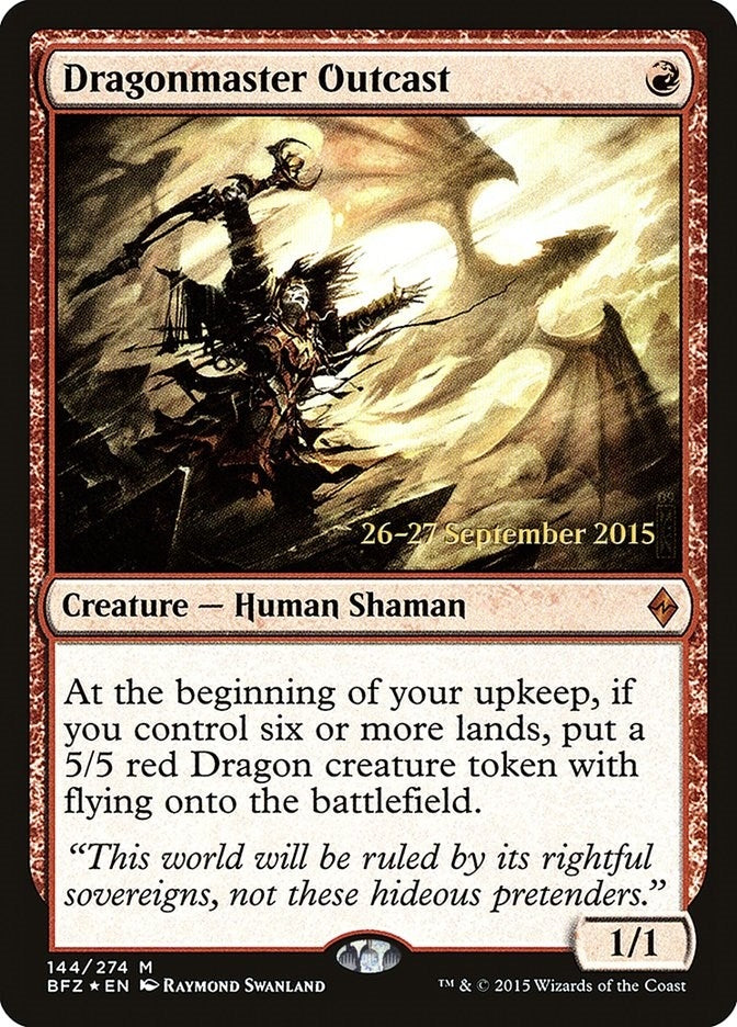 Image for Dragonmaster Outcast (Prerelease Cards) (144) - Magic: The Gathering