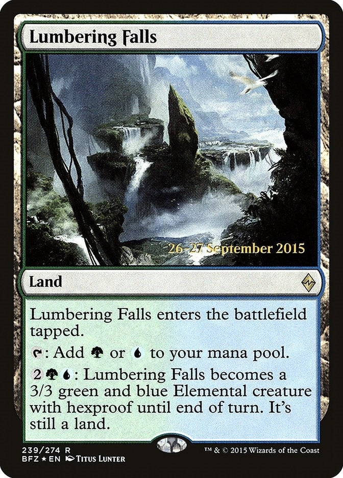 Image for Lumbering Falls (Prerelease Cards) (239) - Magic: The Gathering