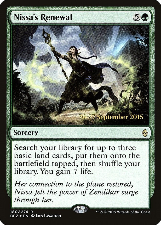 Image for Nissa's Renewal (Prerelease Cards) (180) - Magic: The Gathering