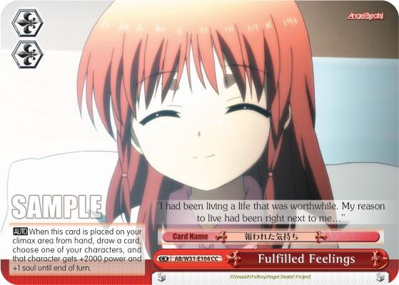 Image for Fulfilled Feelings (Angel Beats! Re:Edit) (AB/W31-E104 CC) - Weiss Schwarz