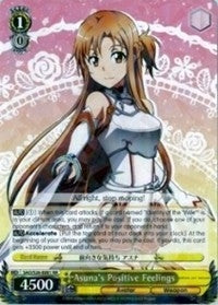 Image for Asuna's Positive Feelings (Sword Art Online Vol.2) (SAO/S26-E001 RR) - Weiss Schwarz