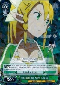 Image for Unyielding Girl, Leafa (Sword Art Online Vol.2) (SAO/S26-E023 R) - Weiss Schwarz