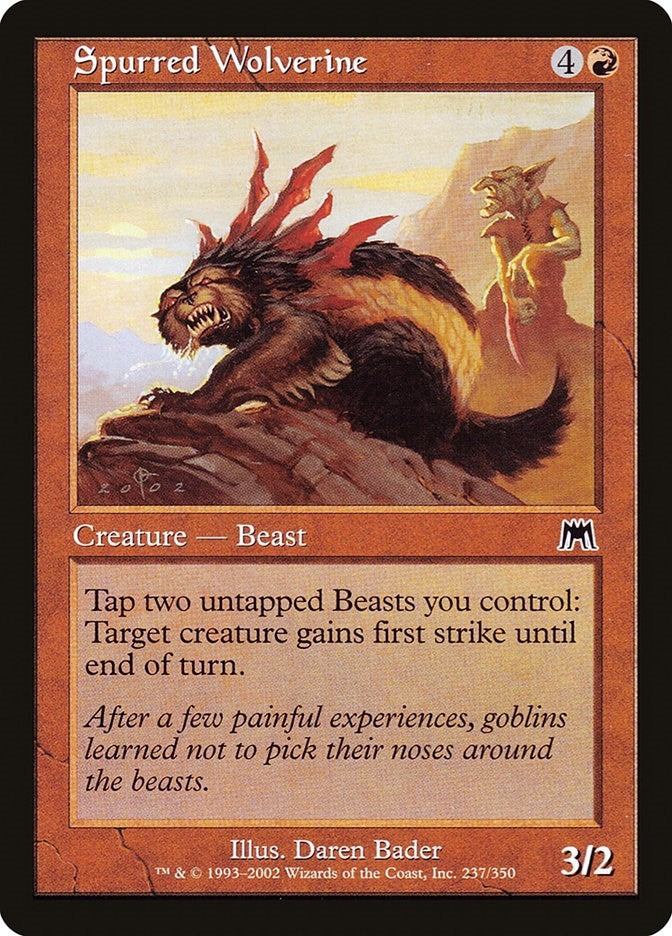 Image for Spurred Wolverine (Onslaught) (237) - Magic: The Gathering
