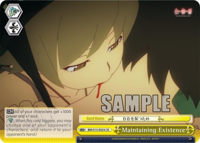 Image for Maintaining Existence (BAKEMONOGATARI) (BM/S15-E023 CR) - Weiss Schwarz